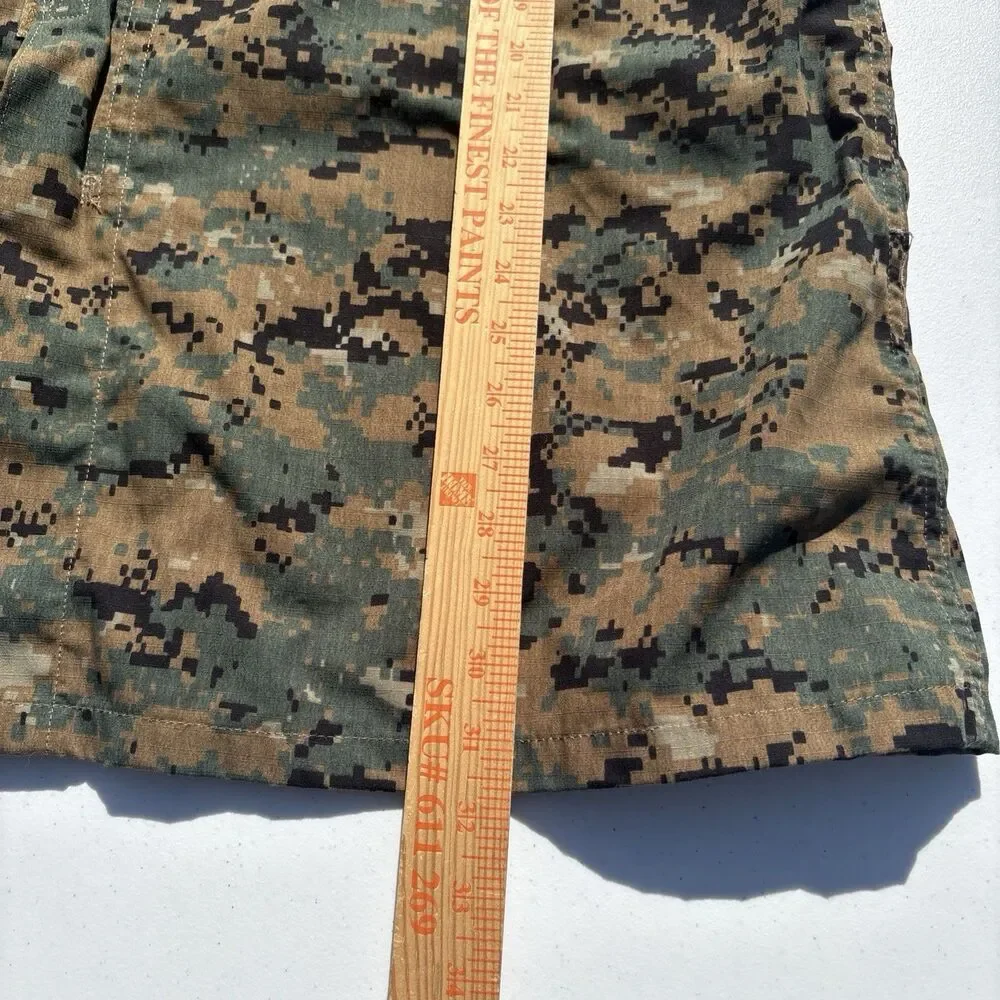Tru-Spec Digital Camo Combat Shirt Unisex XL Long Green Brown Long Sleeve